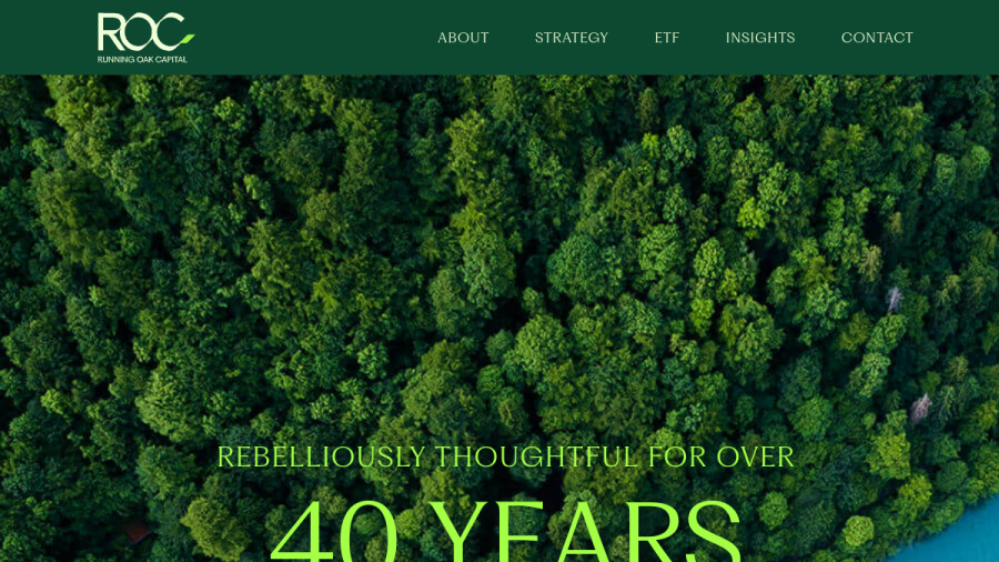 Screenshot of the Running Oak Capital LLC website