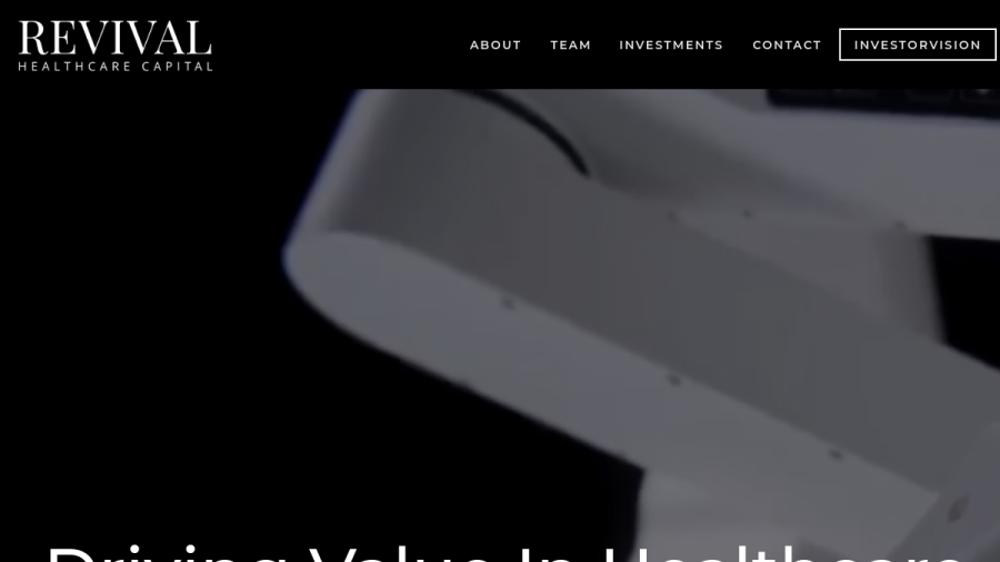 Screenshot of the Revival Healthcare Capital LLC website