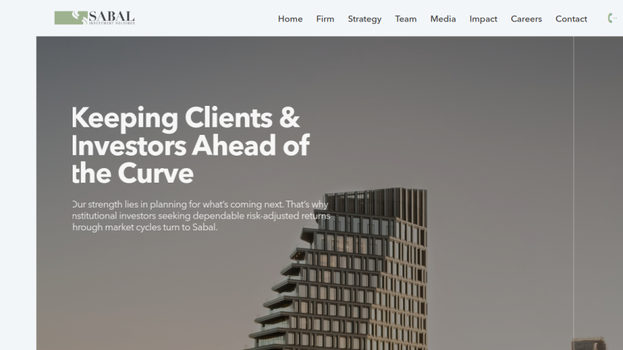 Screenshot of the Sabal Investment Advisors, LLC website