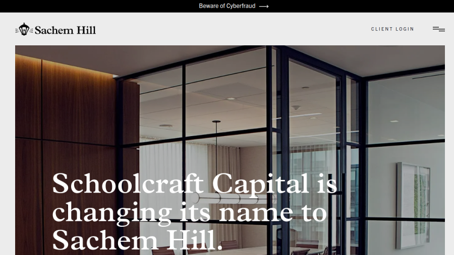 Screenshot of the Sachem Hill LLC website