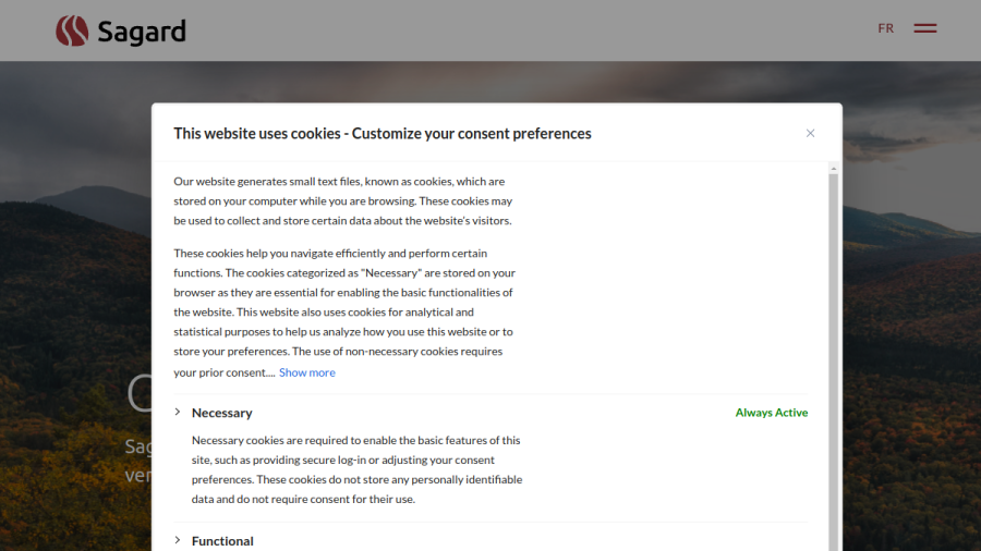 Screenshot of the Sagard Real Estate Advisors website