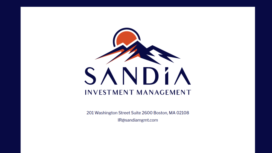 Screenshot of the Sandia Investment Management LP website