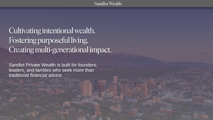 Screenshot of the Sandlot Private Wealth LLC website