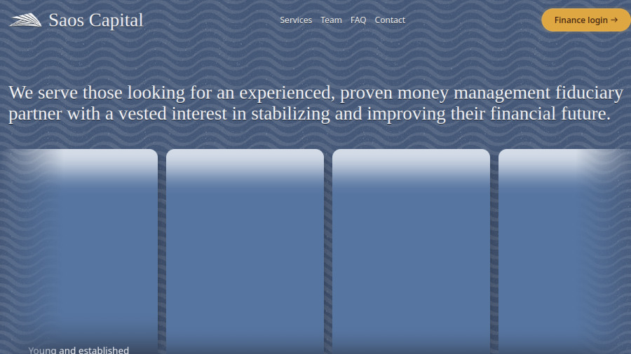 Screenshot of the Saos Capital, LLC website
