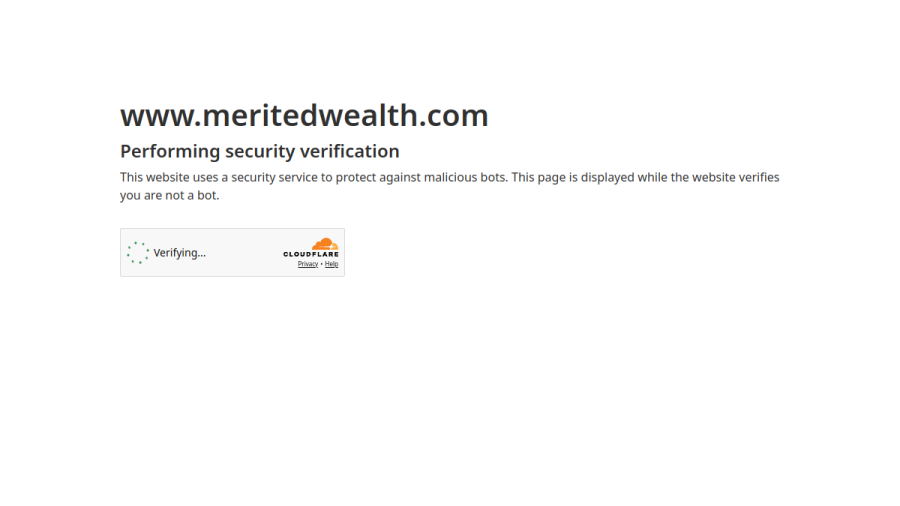 Screenshot of the Merited Wealth, LLC website