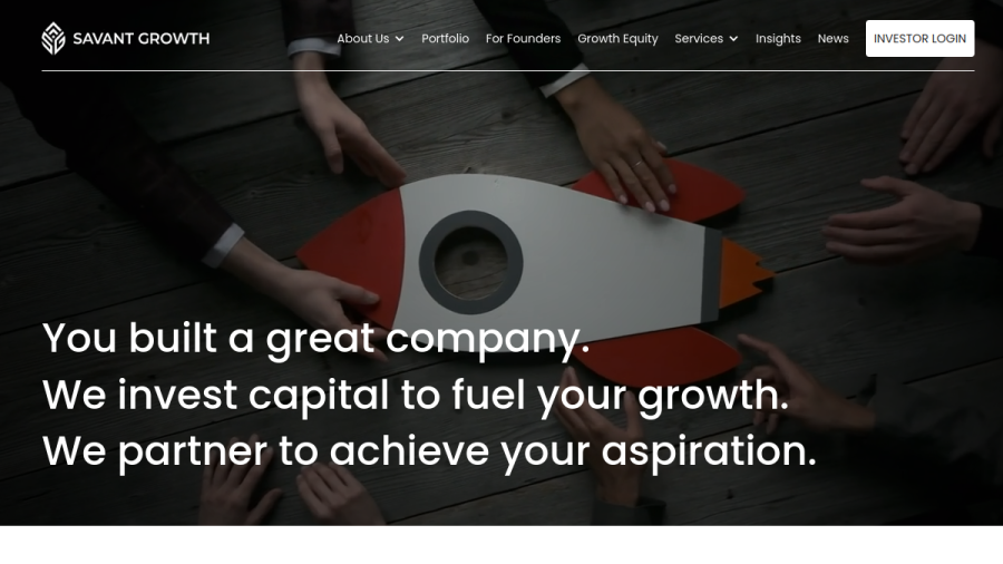 Screenshot of the Savant Partners, LLC website