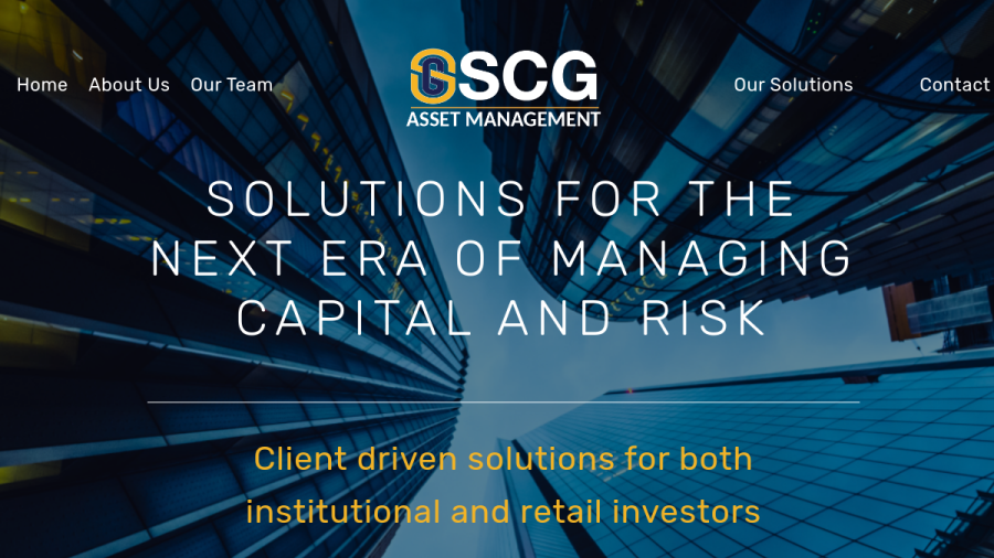 Screenshot of the Scg Asset Management LLC website