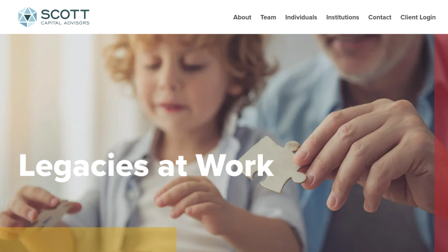 Screenshot of the Scott Capital Advisors, LLC website