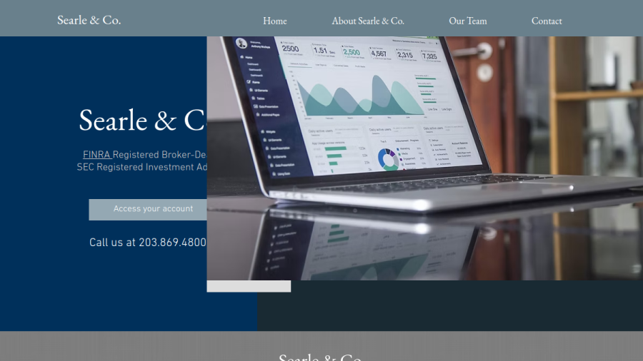 Screenshot of the Searle & Co. website