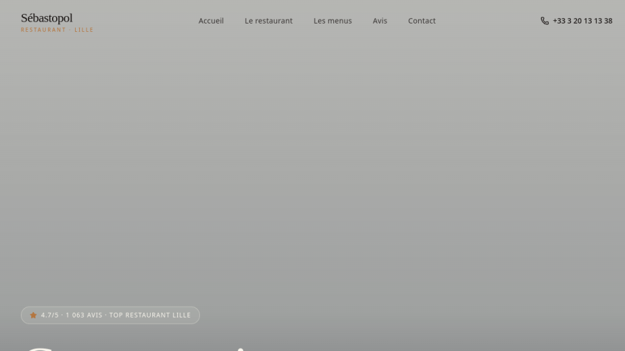 Site web créé pour Sebastopol Bites