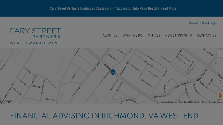 Screenshot of the Seneca House Advisors website