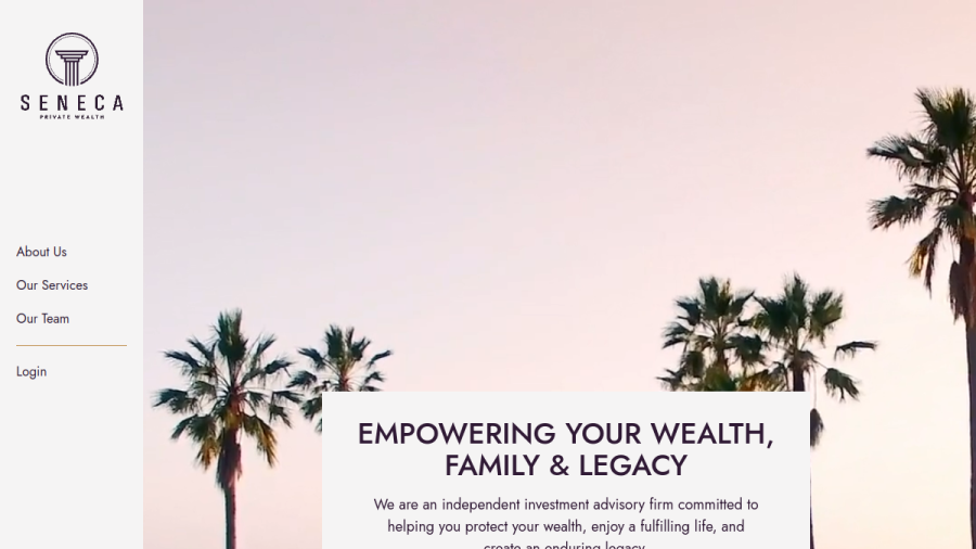 Screenshot of the Seneca Private Wealth, LLC website