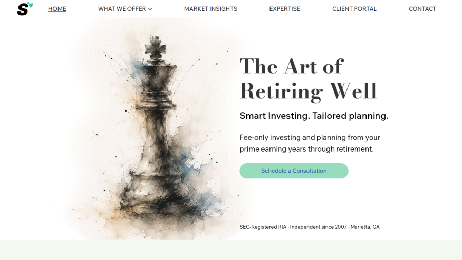Screenshot of the Sentara Capital website