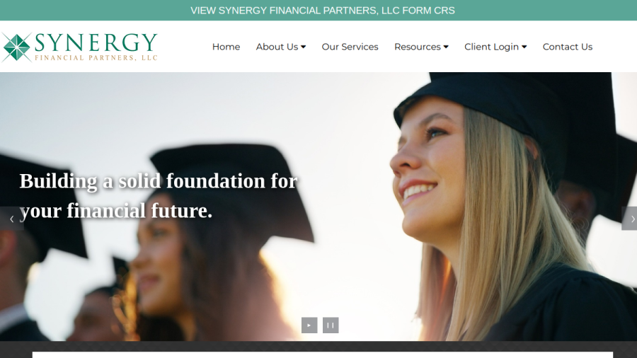 Screenshot of the Synergy Financial Partners, LLC website