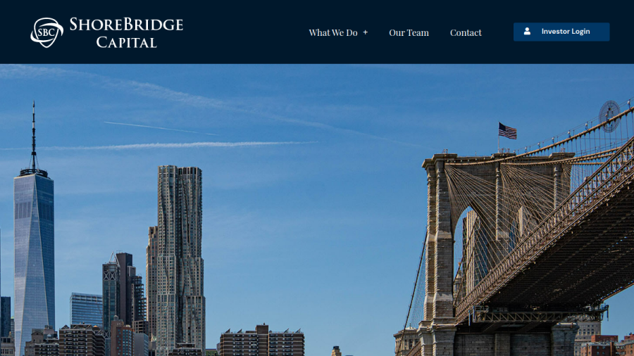Screenshot of the Shorebridge Capital Management, LLC website