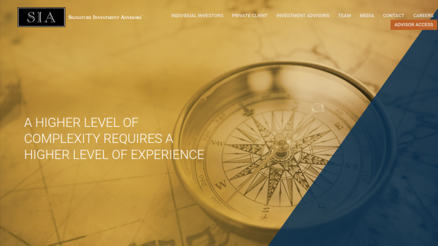 Screenshot of the Signature Investment Advisors, LLC website