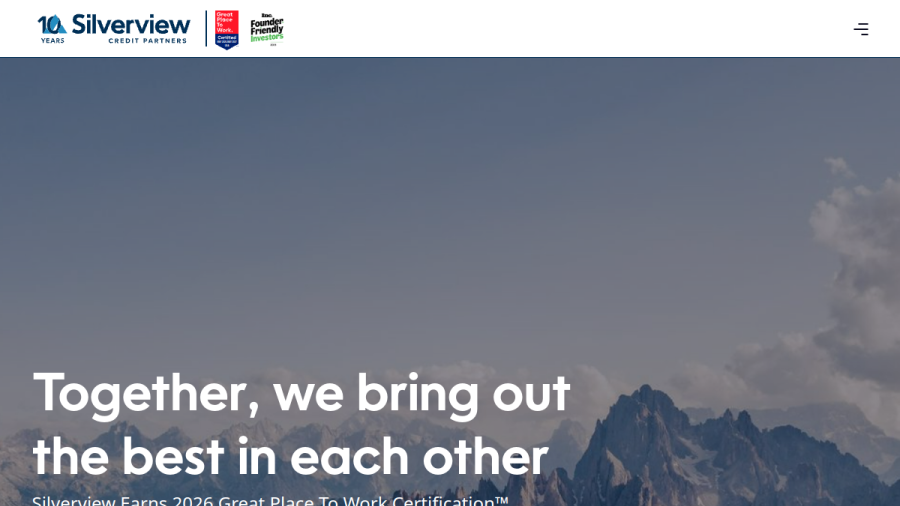 Screenshot of the Silverview Credit Partners LP website