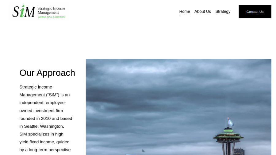 Screenshot of the Strategic Income Management, LLC website