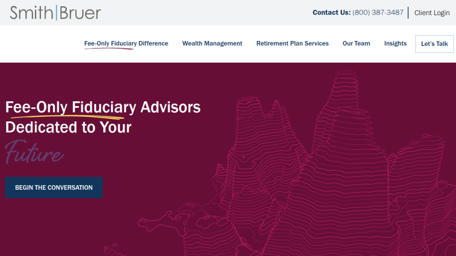 Screenshot of the Smith Bruer website