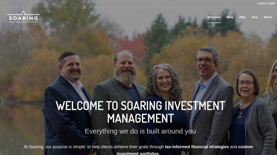 Screenshot of the Soaring Investment Management, LLC website