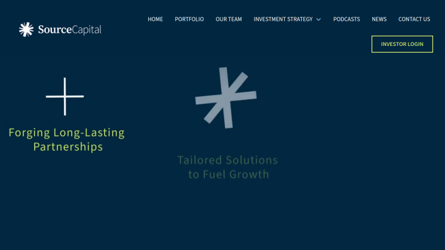 Screenshot of the Source Capital, LLC website