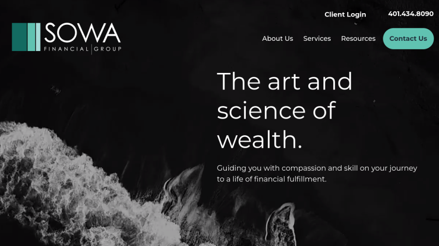 Screenshot of the Sowa Financial Group website