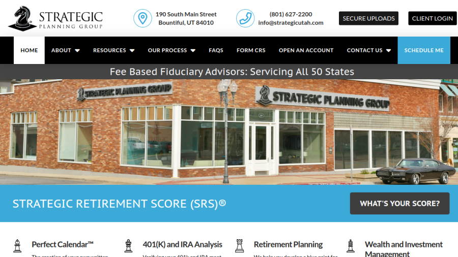 Screenshot of the Strategic Planning Group website
