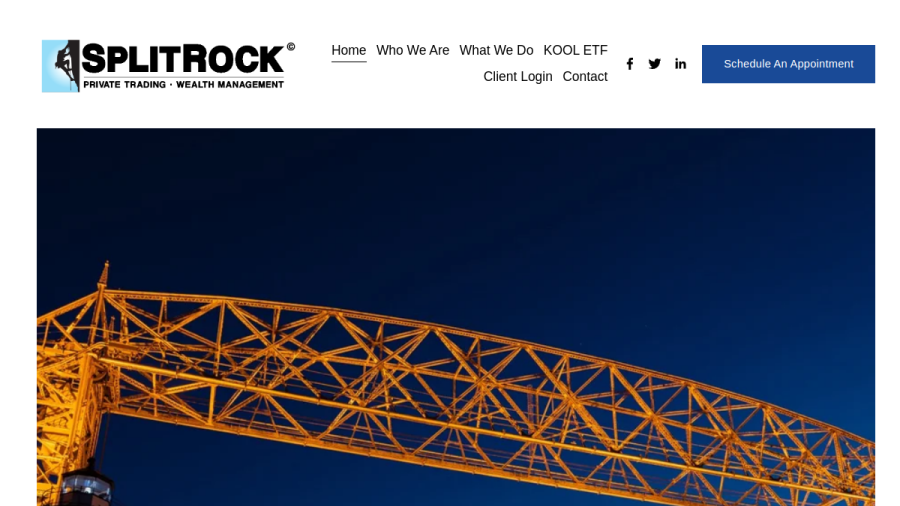 Screenshot of the Split Rock Private Trading And Wealth Management LLC website