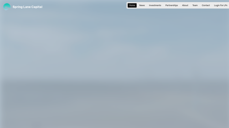 Screenshot of the Spring Lane Capital website