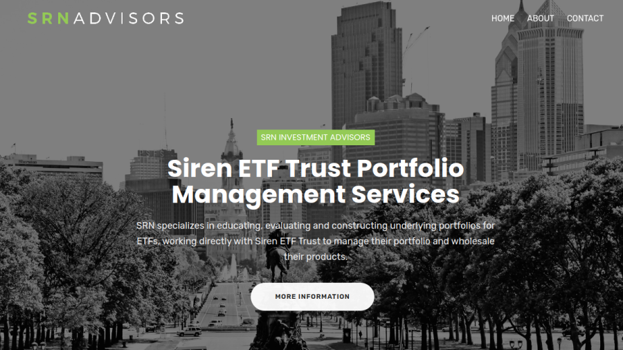 Screenshot of the Srn Advisors, LLC website