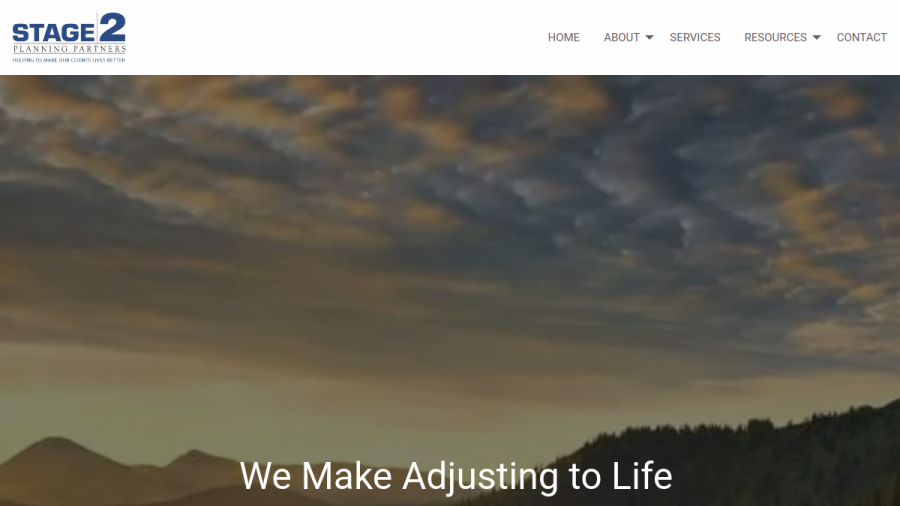 Screenshot of the Stage 2 Planning Partners LLC website