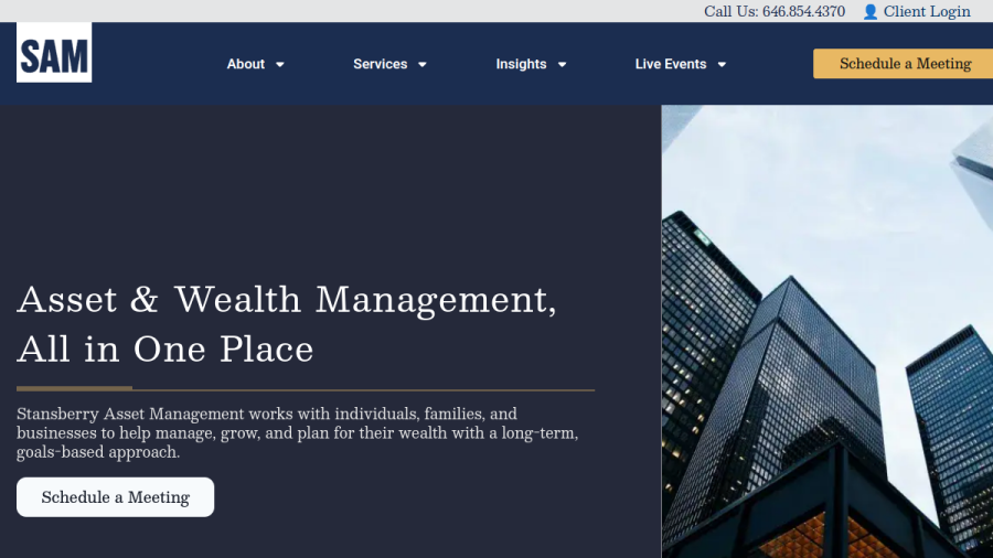 Screenshot of the Stansberry Asset Management, LLC website
