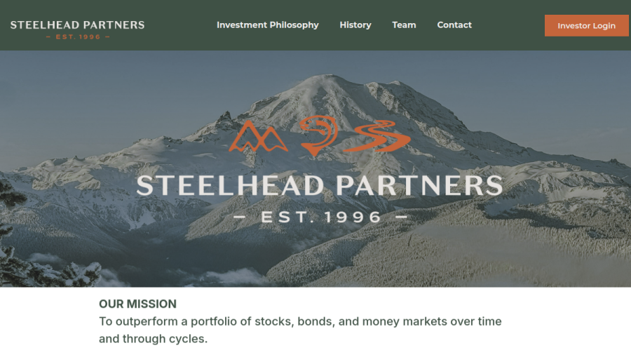 Screenshot of the Steelhead Partners, LLC website