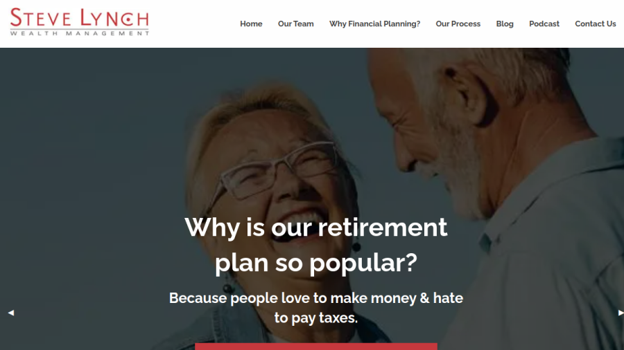 Screenshot of the Steve Lynch Wealth Management website