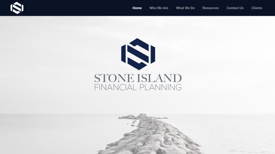 Screenshot of the Stone Island Financial Planning website