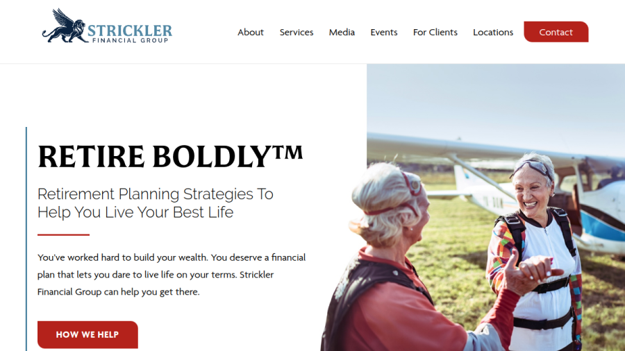 Screenshot of the Strickler Investment Services, LLC website