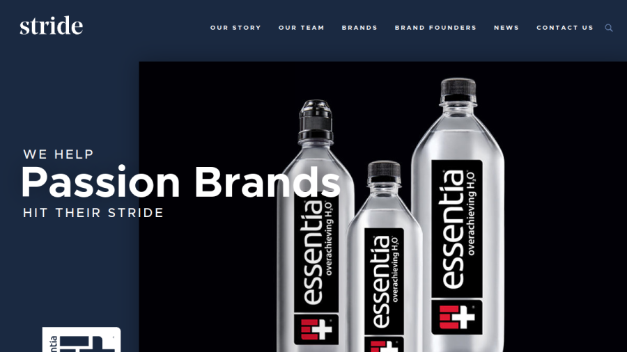 Screenshot of the Stride Consumer website