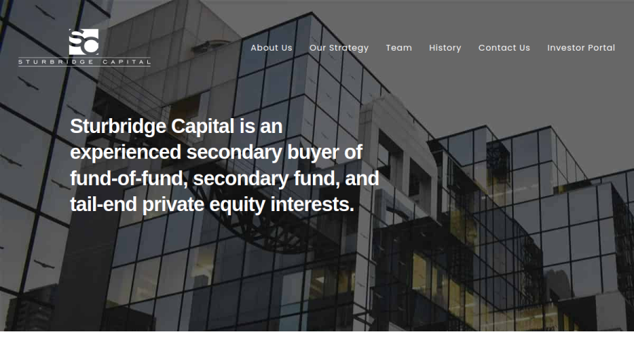 Screenshot of the Sturbridge Capital LLC website
