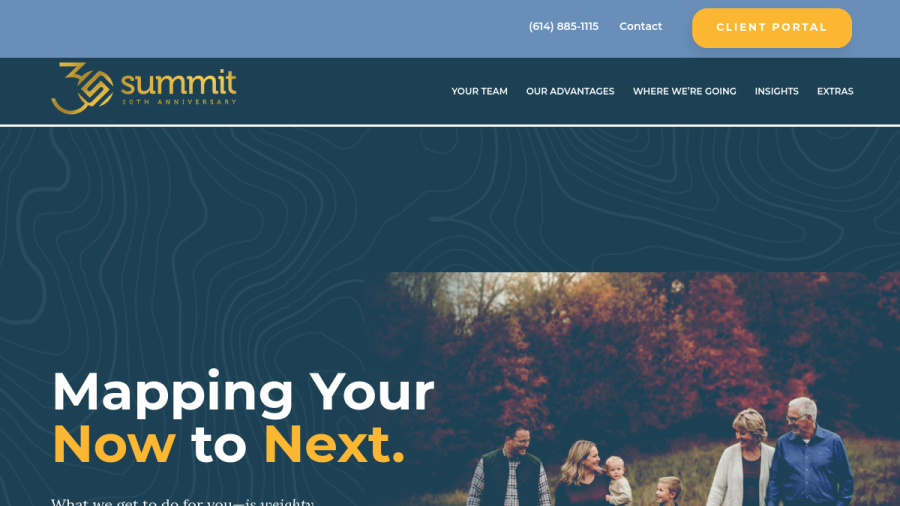 Screenshot of the Summit Financial Strategies INC website