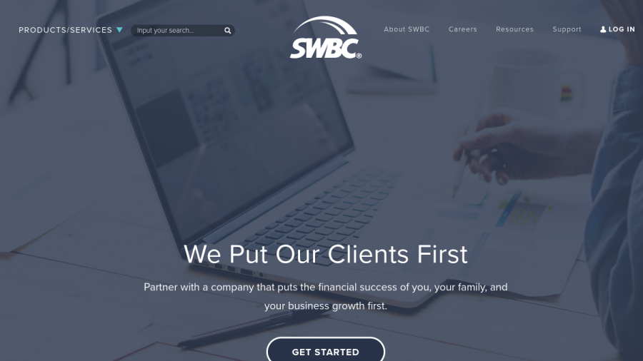 Screenshot of the Swbc Investment Advisory Services LLC website