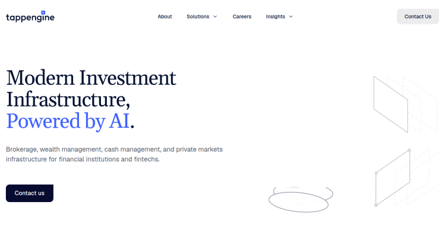 Screenshot of the Te Advisors LLC website