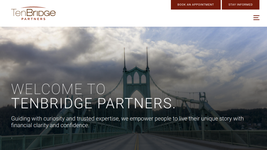 Screenshot of the Tenbridge Partners LLC website