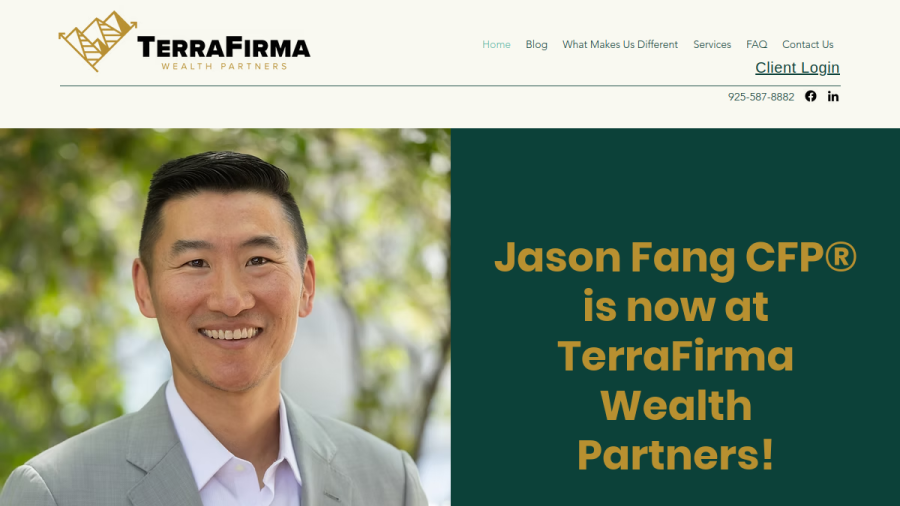 Screenshot of the Terrafirma Wealth Partners website