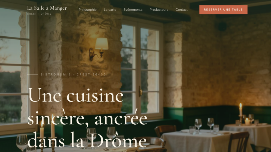 Site web créé pour Terroirs Tale