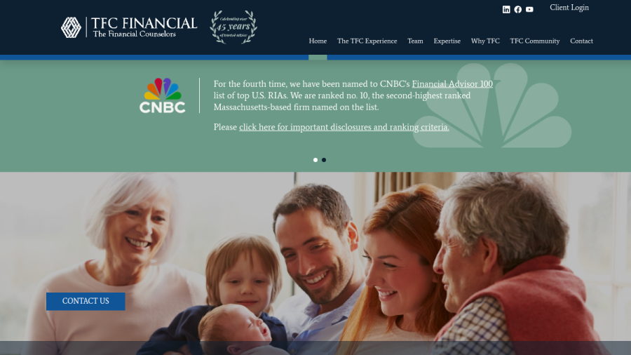 Screenshot of the Tfc Financial Management INC website