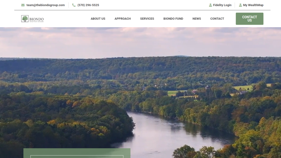 Screenshot of the Biondo Investment Advisors LLC website