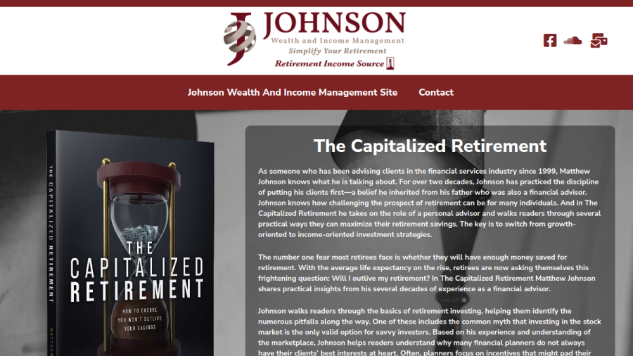 Screenshot of the Sound Income Strategies, LLC website