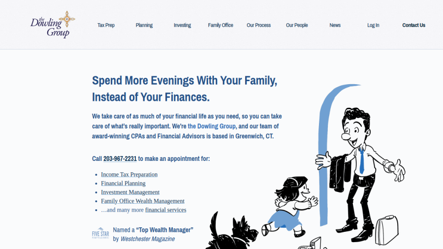 Screenshot of the The Dowling Group Wealth Management website
