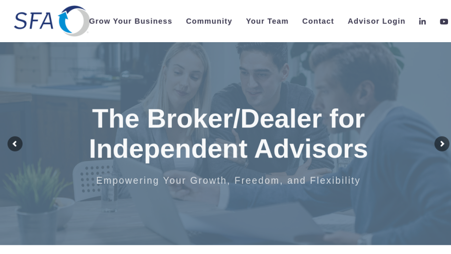 Screenshot of the The Strategic Financial Alliance website