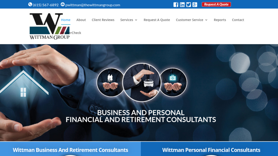 Screenshot of the Redhawk Wealth Advisors, INC. website